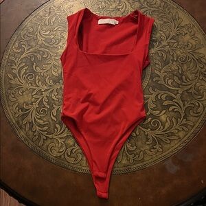Elegant Red Women's Bodysuit